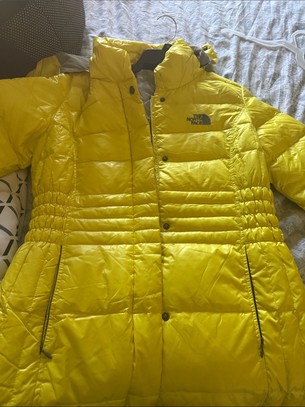 The North Face Women’s Bright Yellow Quilted Puffer Coat